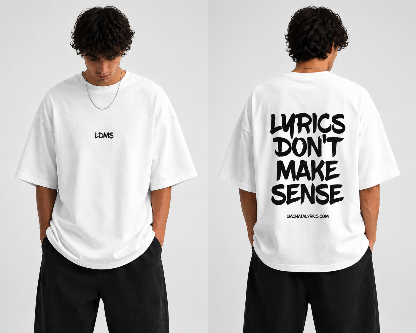 T-Shirt Blanc « Lyrics don't make sense »